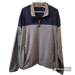 Orvis Classic Collection Men's Sz XXL Gray Blue Fleece Full Zip Jacket